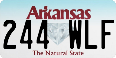 AR license plate 244WLF