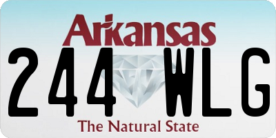 AR license plate 244WLG