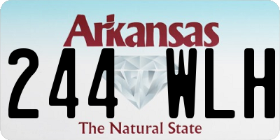 AR license plate 244WLH