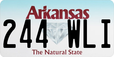 AR license plate 244WLI