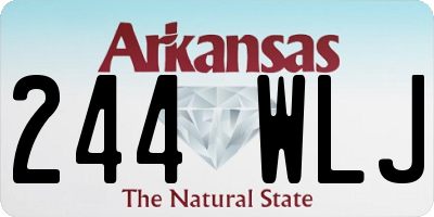 AR license plate 244WLJ