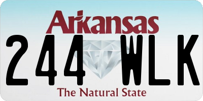 AR license plate 244WLK