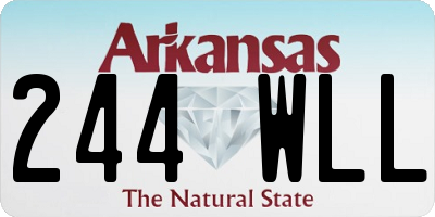 AR license plate 244WLL