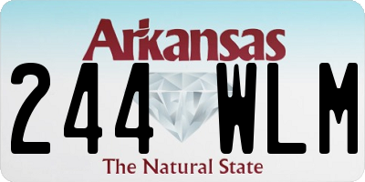 AR license plate 244WLM