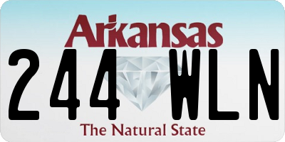 AR license plate 244WLN
