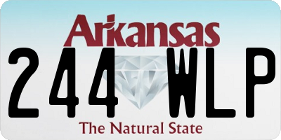 AR license plate 244WLP
