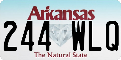 AR license plate 244WLQ