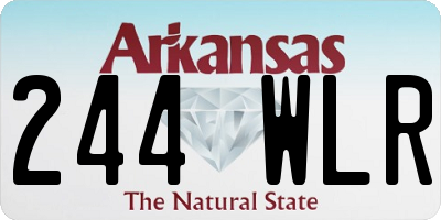 AR license plate 244WLR