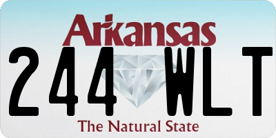 AR license plate 244WLT