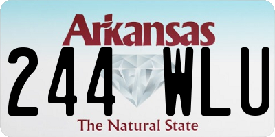 AR license plate 244WLU