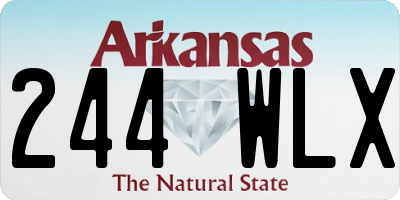 AR license plate 244WLX
