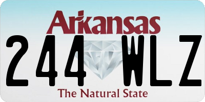 AR license plate 244WLZ