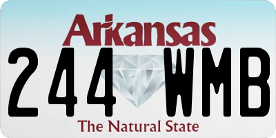 AR license plate 244WMB