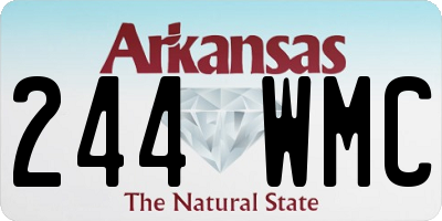 AR license plate 244WMC
