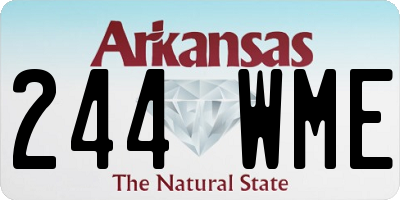 AR license plate 244WME