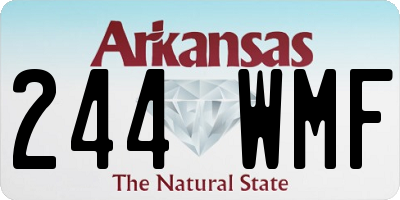 AR license plate 244WMF