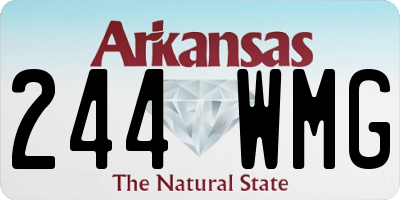 AR license plate 244WMG