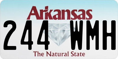 AR license plate 244WMH