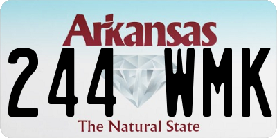AR license plate 244WMK
