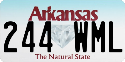 AR license plate 244WML