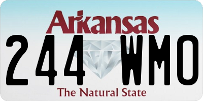 AR license plate 244WMO