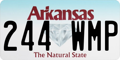 AR license plate 244WMP