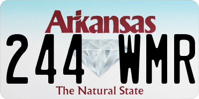AR license plate 244WMR
