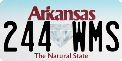 AR license plate 244WMS