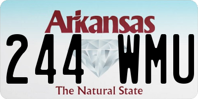 AR license plate 244WMU