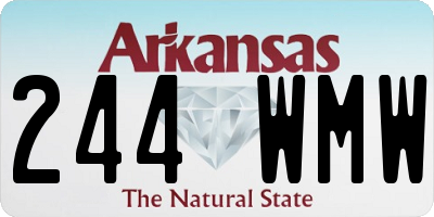 AR license plate 244WMW