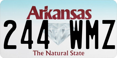 AR license plate 244WMZ