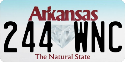 AR license plate 244WNC