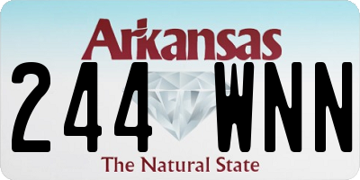 AR license plate 244WNN