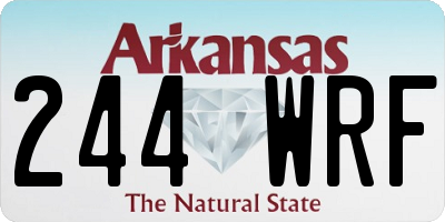 AR license plate 244WRF