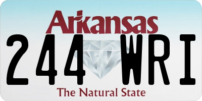 AR license plate 244WRI
