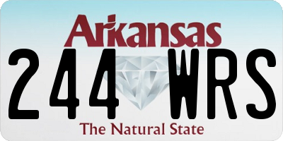 AR license plate 244WRS