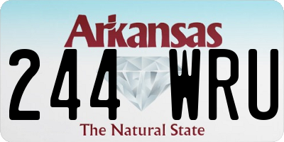 AR license plate 244WRU
