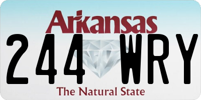 AR license plate 244WRY
