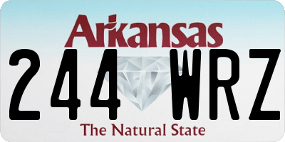 AR license plate 244WRZ