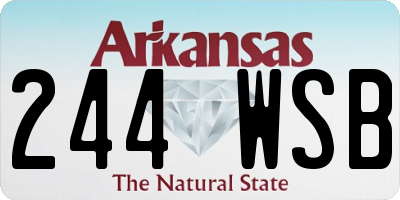 AR license plate 244WSB
