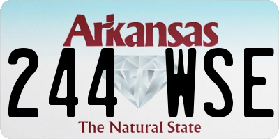 AR license plate 244WSE