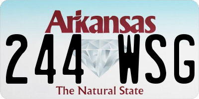 AR license plate 244WSG