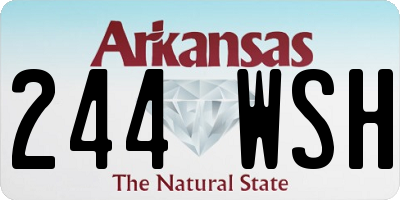AR license plate 244WSH