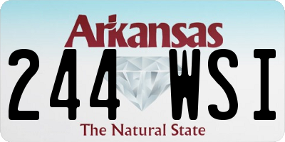 AR license plate 244WSI