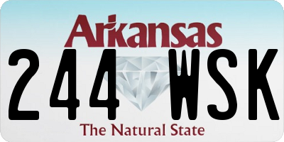 AR license plate 244WSK