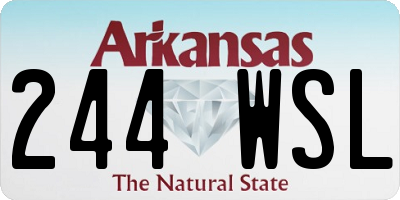 AR license plate 244WSL