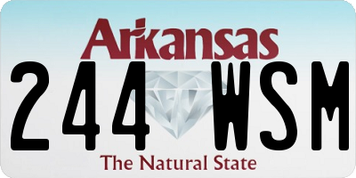AR license plate 244WSM