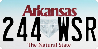 AR license plate 244WSR