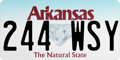 AR license plate 244WSY