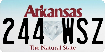 AR license plate 244WSZ